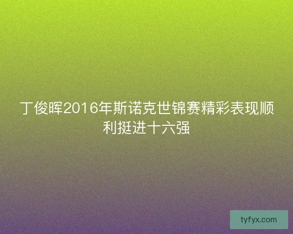 丁俊晖2016年斯诺克世锦赛精彩表现顺利挺进十六强 丁俊晖2016年斯诺克世锦赛精彩表现顺利挺进十六强